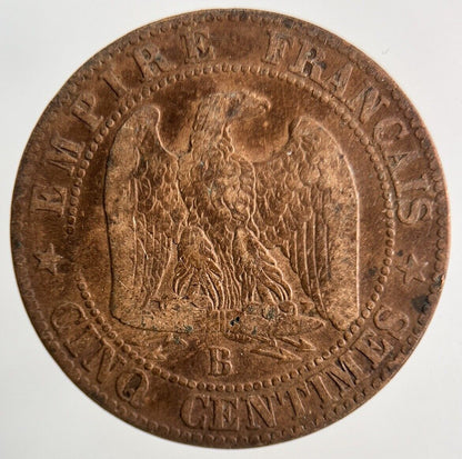 1854 France 5 Centimes Coin | Fine Collectable Grade