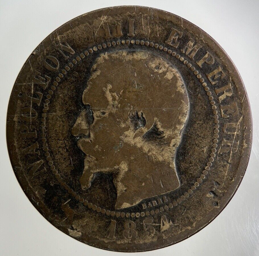 1854 France 10 Centimes Coin | Fair Grade