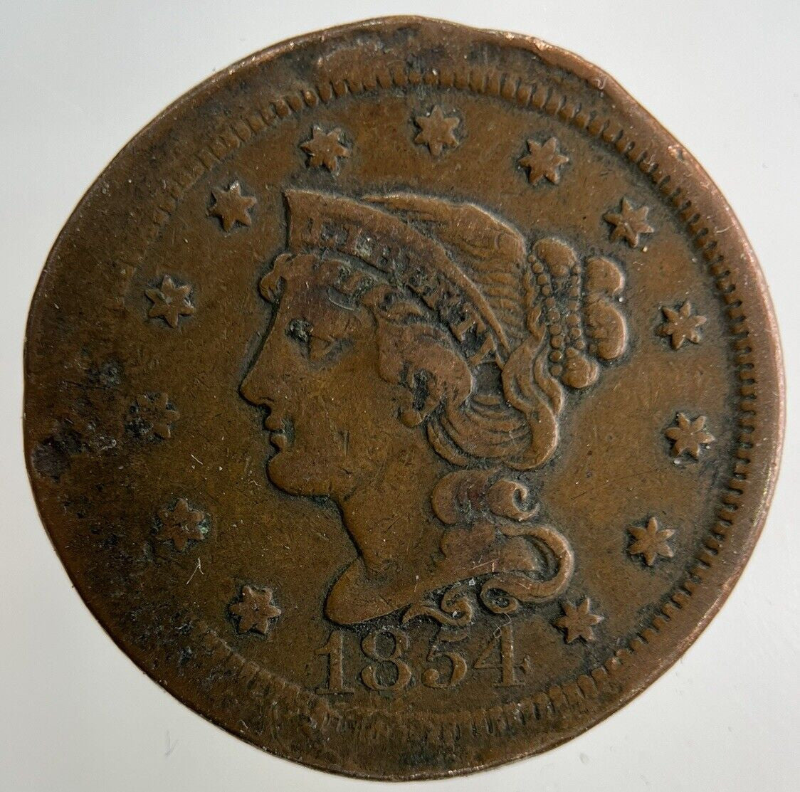 1854 US USA One Cent Coin | Collectable Grade