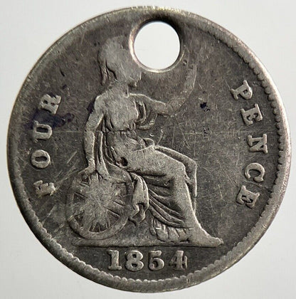 1854 Victoria Groat Four-Pence Silver Coin | Collectable Grade | a124