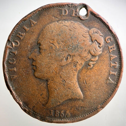 1854 Victoria One Penny Coin | Collectable Grade | a3072