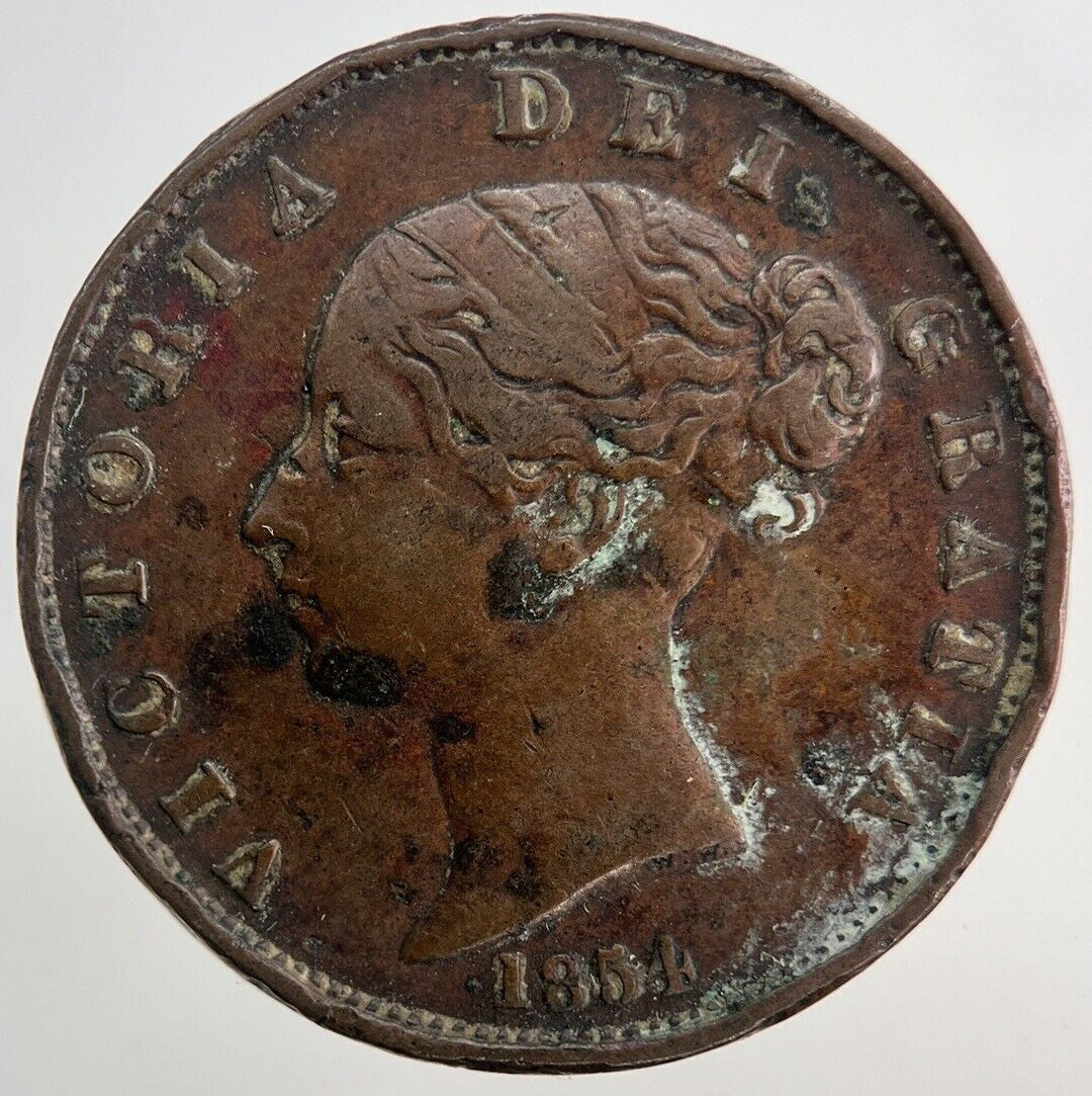 1854 Victoria Half-Penny Coin | Fine Collectable Grade
