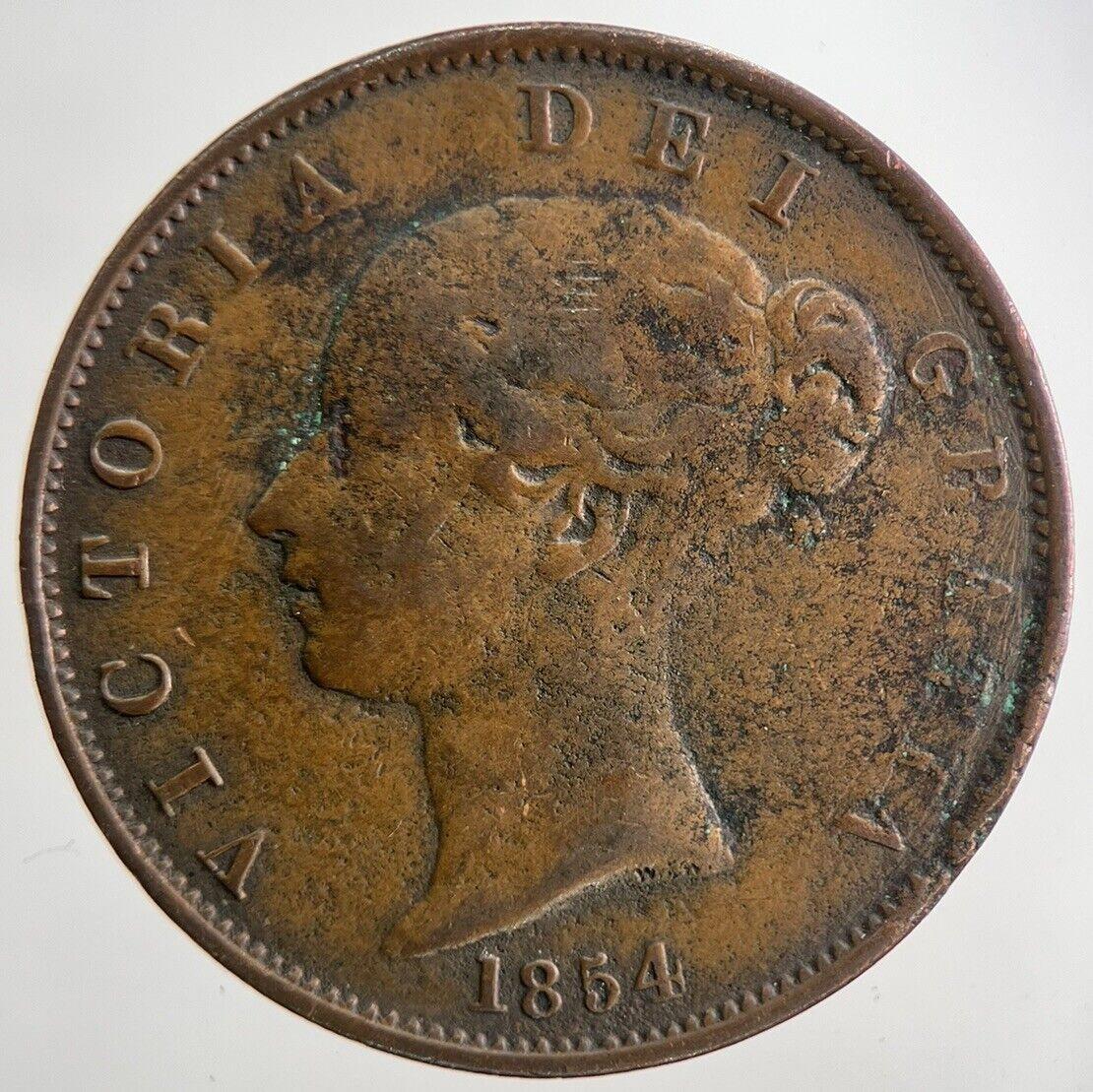 1854 Victoria Half-Penny Coin | Fine Collectable Grade