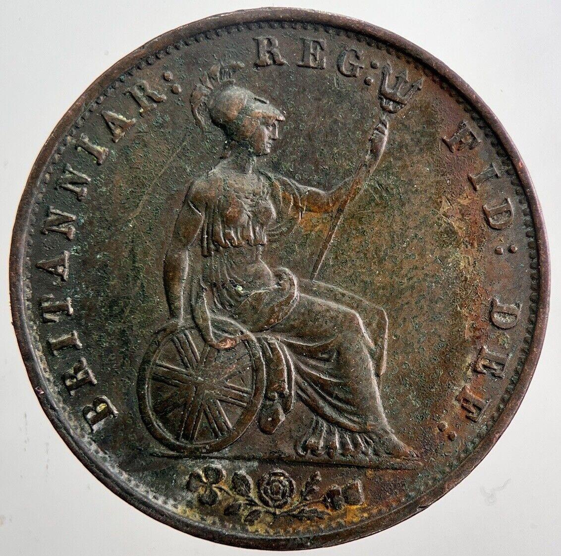 1854 Victoria Half-Penny Coin | Very Fine Grade | a6023