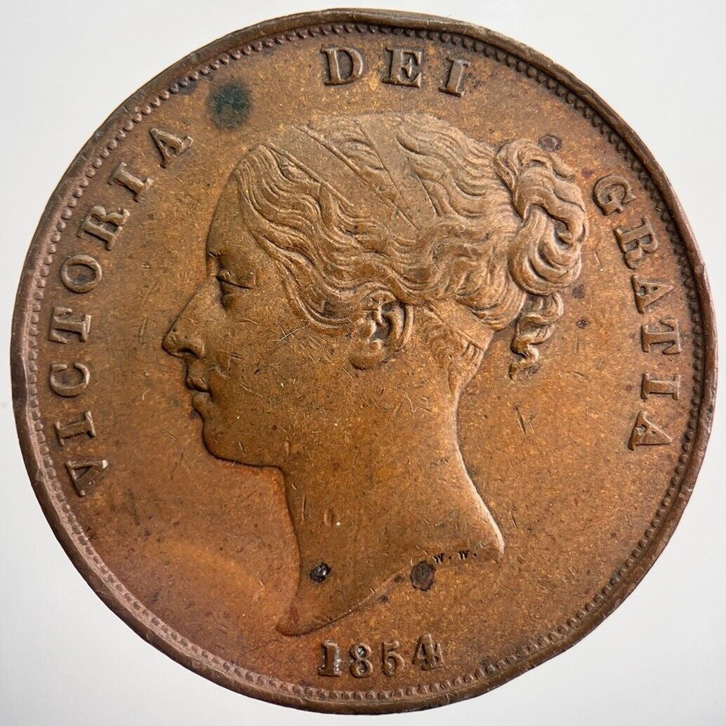1854 Victoria Penny Coin | Very High Grade | a7202