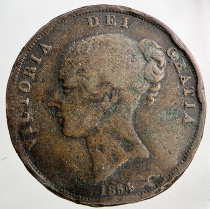 1854 Victoria One Penny Coin | Collectable Grade