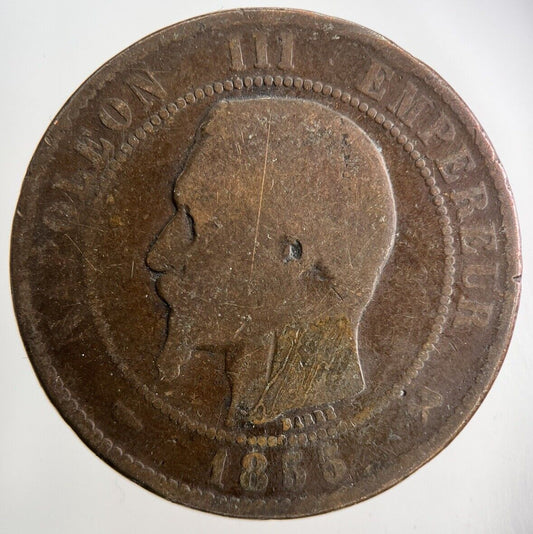 1855 France 10 Centimes Coin | Fair Grade