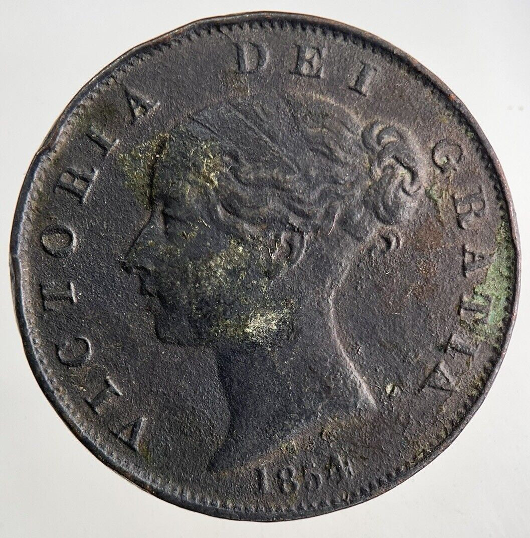 1854 Victoria Half-Penny Coin | Fine Collectable Grade