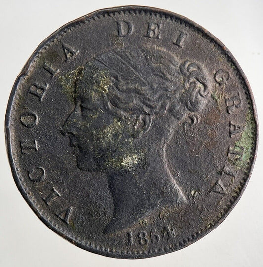 1854 Victoria Half-Penny Coin | Fine Collectable Grade
