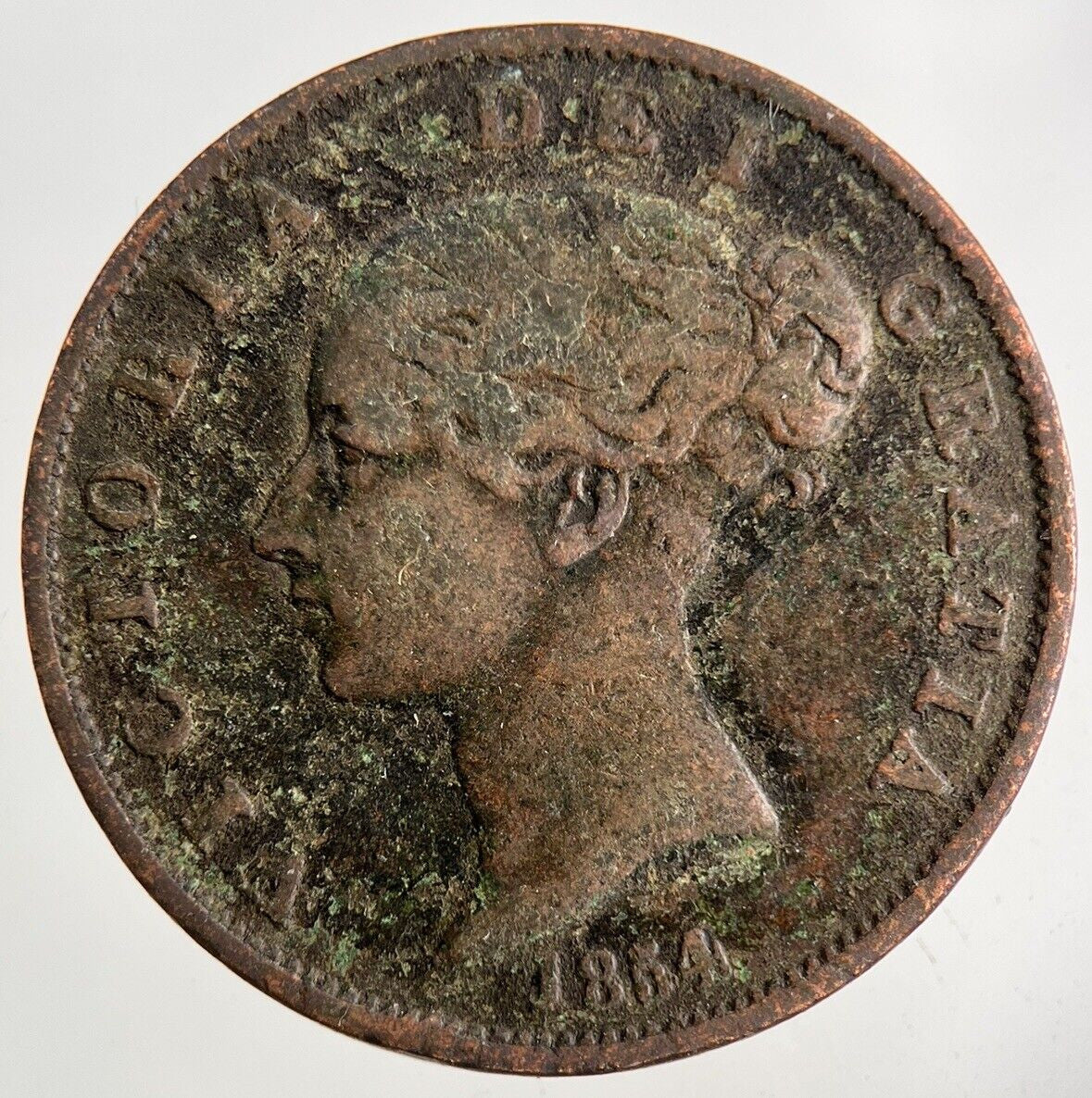 1854 Victoria Half-Penny Coin | Fine Collectable Grade