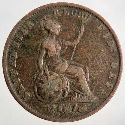 1854 Victoria Half-Penny Coin | Fine Collectable Grade