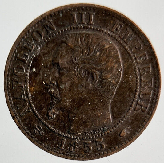 1855 France 1 Centime Coin | Fine Collectable Grade