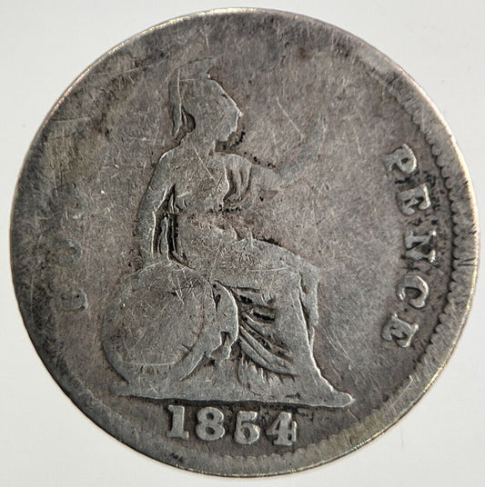 1854 Victoria Four-Pence Groat Silver Coin | Collectable Grade