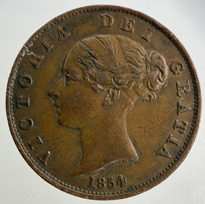 1854 Victoria Half-Penny Coin | Very High Grade