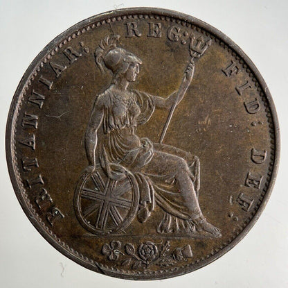 1854 Victoria Half-Penny Coin | Very High Grade