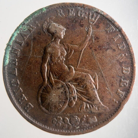 1855 Victoria Half-Penny Coin | Fine Collectable Grade | a4399