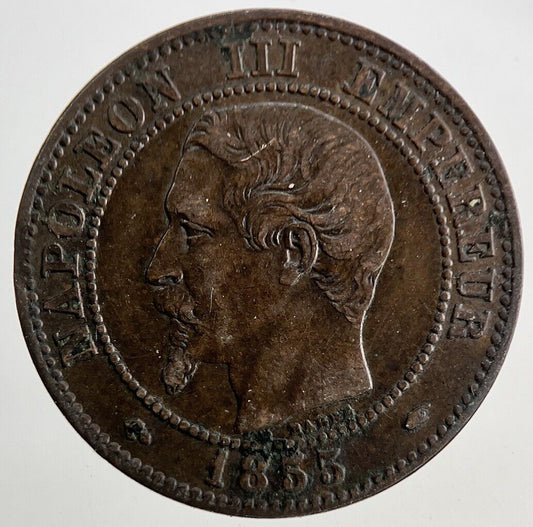 1855 France Deux 2 Centimes Coin | Very High Grade