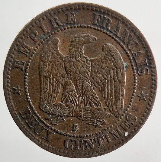1856 France 2 Centimes Coin | Very High Grade