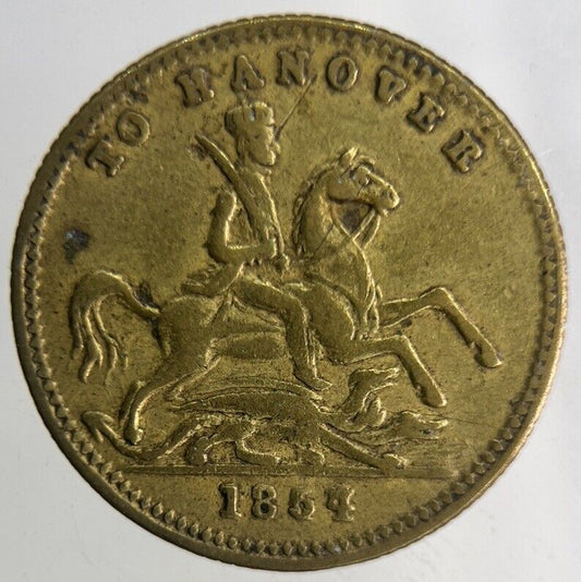 1856 Victoria To Hanover Gaming Token Coin | Fine Collectable Grade