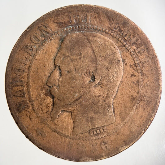 1856 France 10 Centimes Coin | Fair Grade