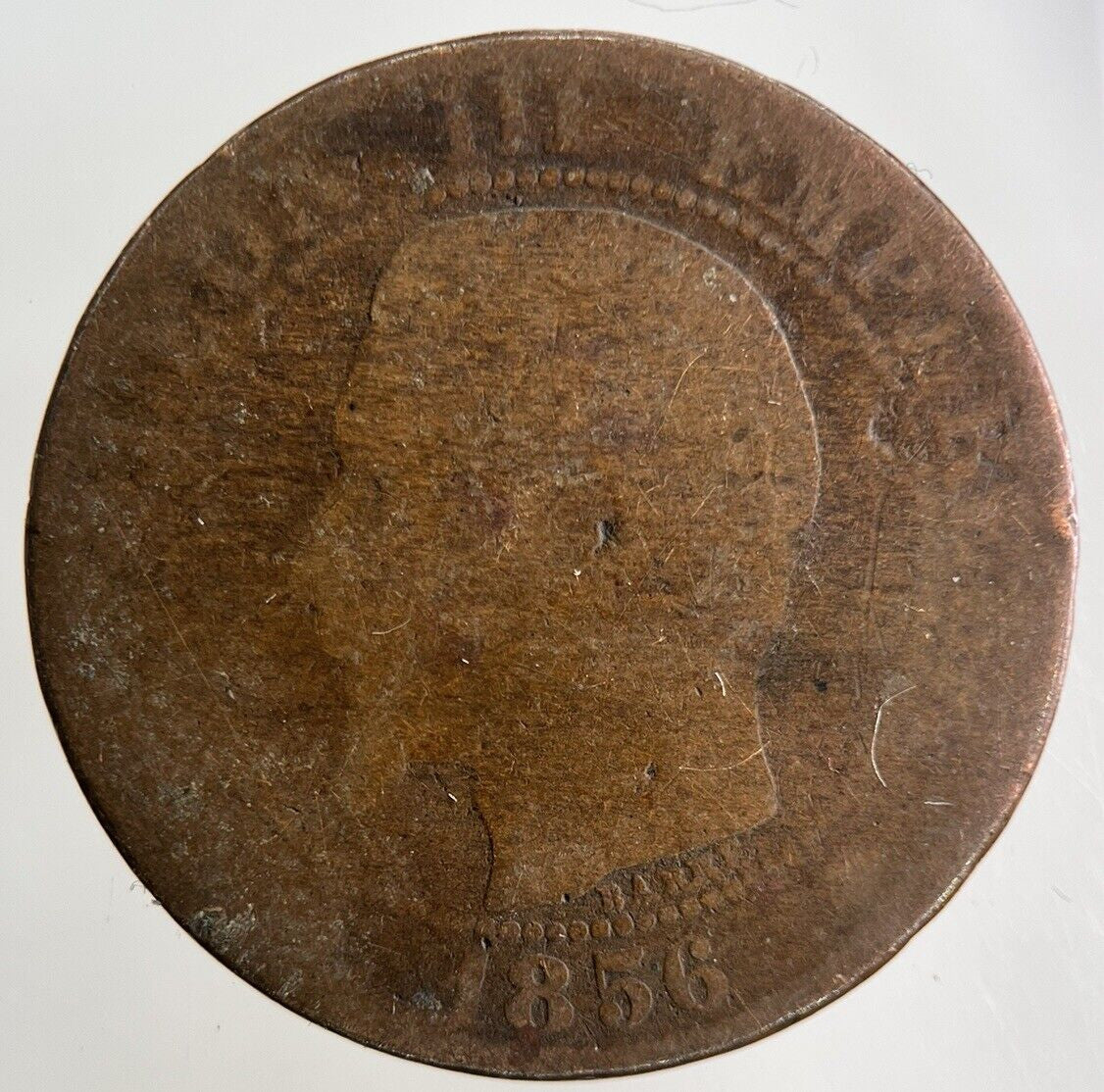 1856 France 5 Centimes Coin | Fair Grade