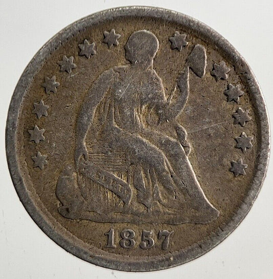 1857 US USA Liberty Seated Half Dime Silver Coin | Collectable Grade