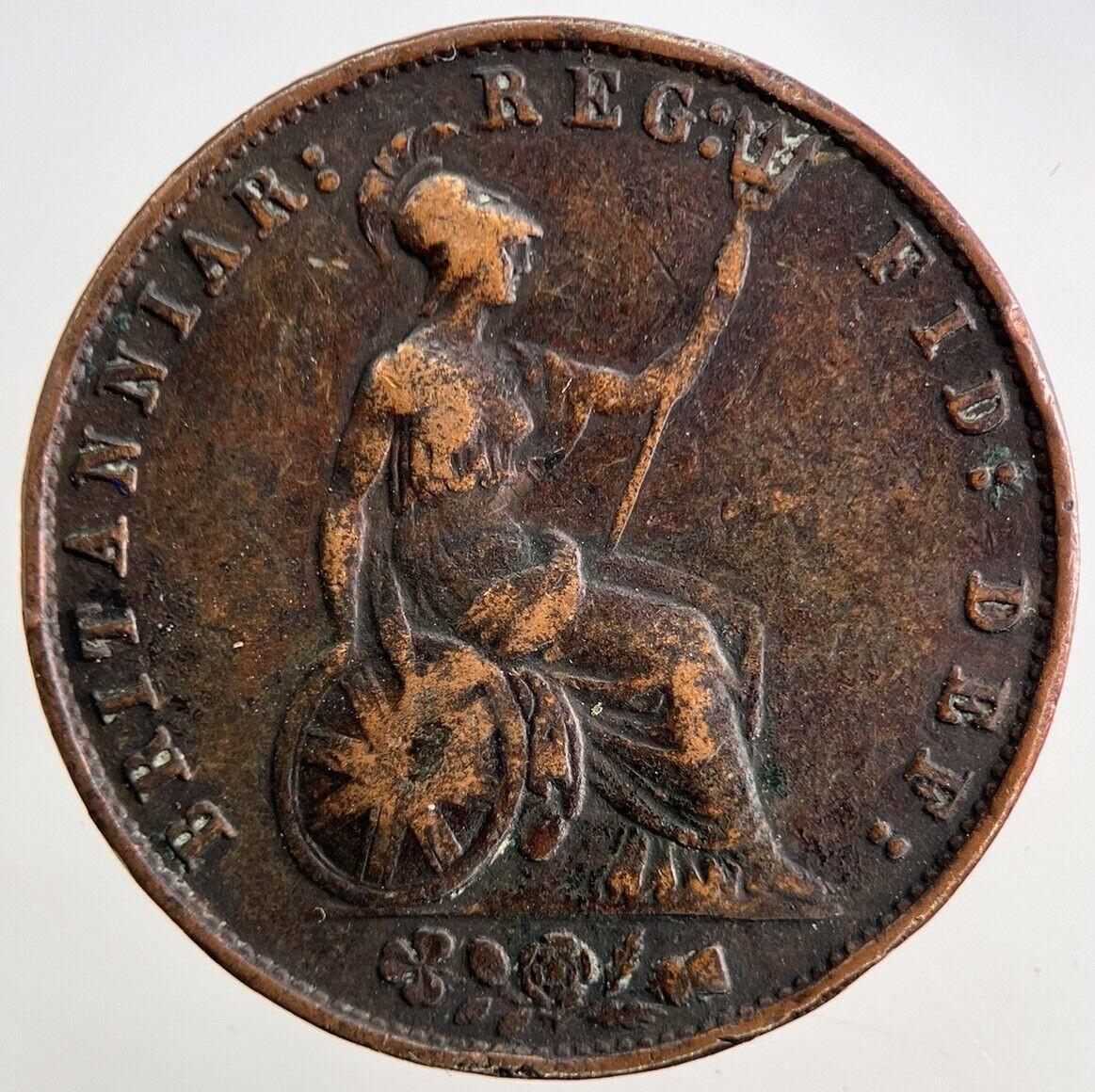 1858 Victoria Half-Penny Coin | Fine Collectable Grade