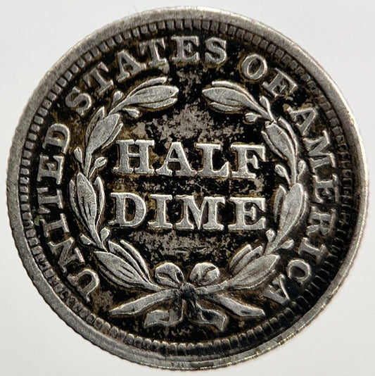 1857 US USA Liberty Seated Half Dime | Silver Coin | Collectable Grade | a384