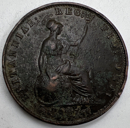 1858 Half-Penny Victoria | British Copper Coin | Fine Collectable Grade