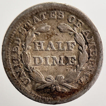 1857 US USA Liberty Seated Half Dime Silver Coin | Collectable Grade | a3599