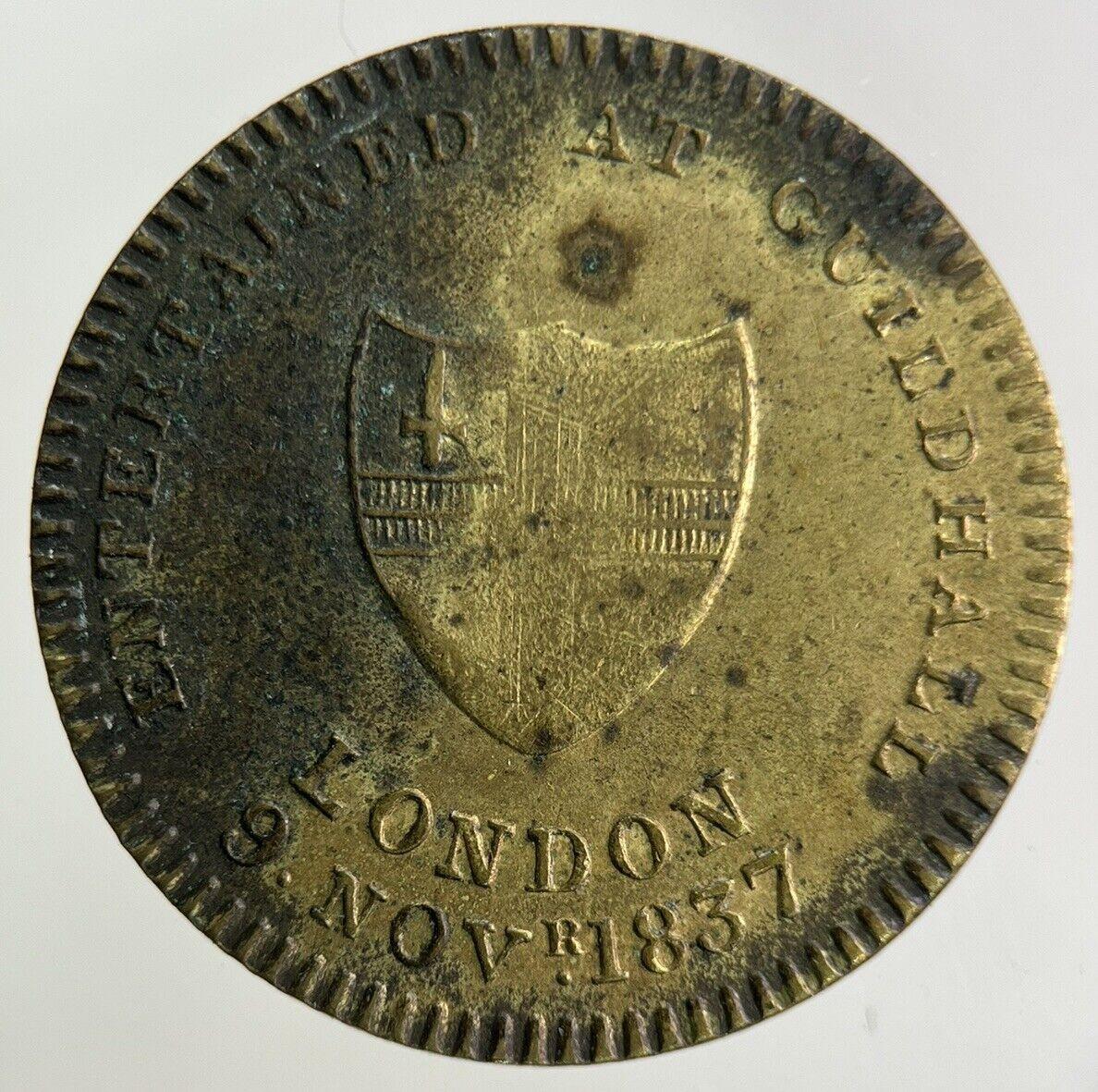 1857 Victoria London Entertained At Guild Hall Token Coin | Collectable Grade