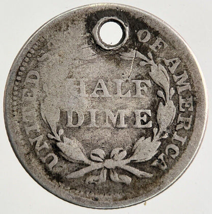 1857 US USA Seated Liberty Half Dime Silver Coin | Collectable Grade