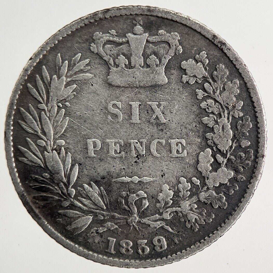 1859 Victoria Sixpence Silver Coin | Fine Collectable Grade