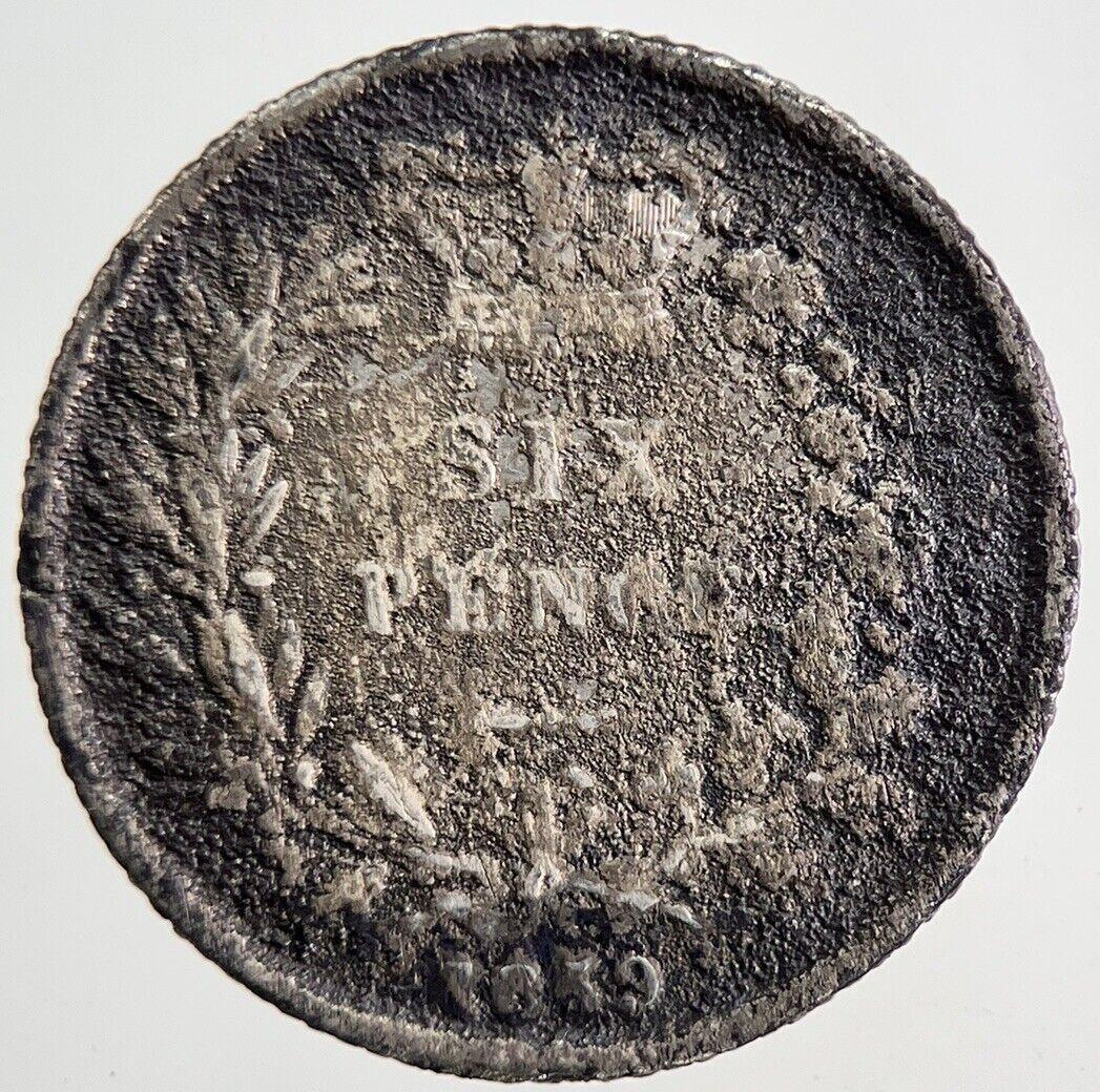 1859 Victoria Sixpence Silver Coin | Fine Collectable Grade