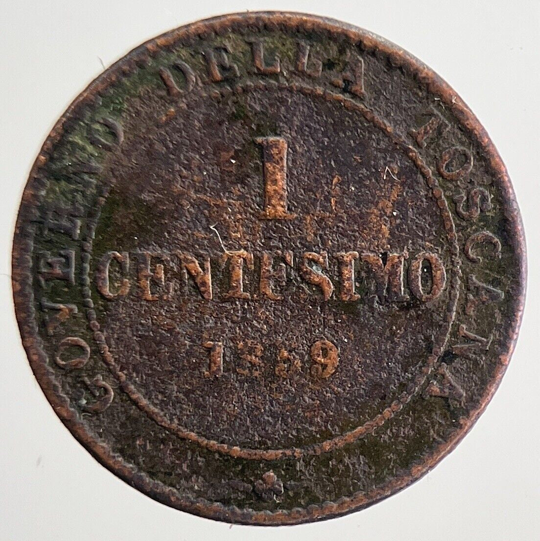 1859 Italy Tuscany 1 Centesimo Coin | Collectable Grade | a8938