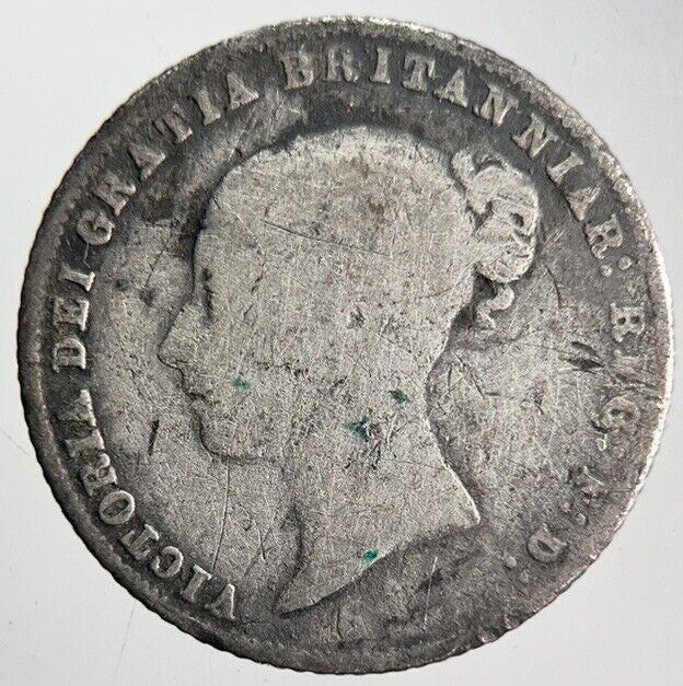1859 Victoria Sixpence Silver Coin | Fair Grade | a4583