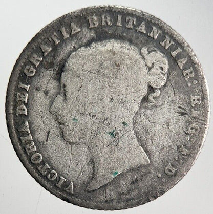 1859 Victoria Sixpence Silver Coin | Fair Grade | a4583
