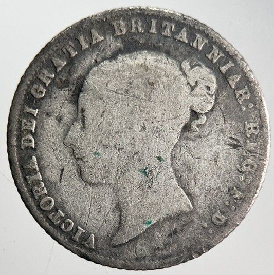 1859 Victoria Sixpence Silver Coin | Fair Grade | a4583