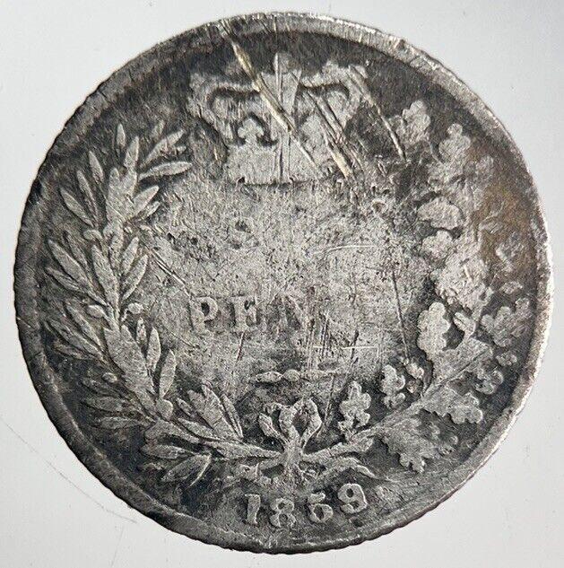 1859 Victoria Sixpence Silver Coin | Fair Grade | a4583