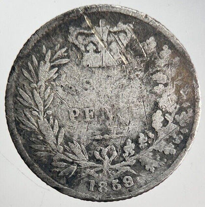 1859 Victoria Sixpence Silver Coin | Fair Grade | a4583