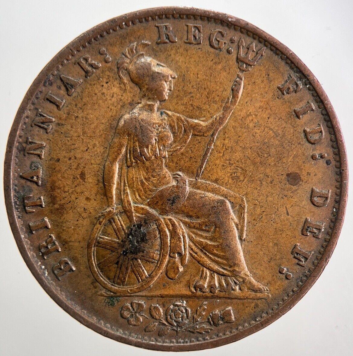 1858 Victoria Half-Penny Coin | Very High Grade | a5604