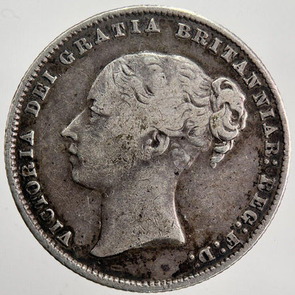1859 Victoria Shilling Silver Coin | Fine Collectable Grade | a5892