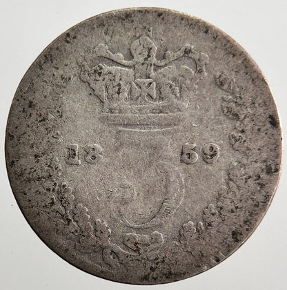 1859 Victoria Threepence Silver Coin | Fair Grade | a7233