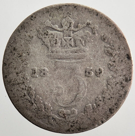 1859 Victoria Threepence Silver Coin | Fair Grade | a7233