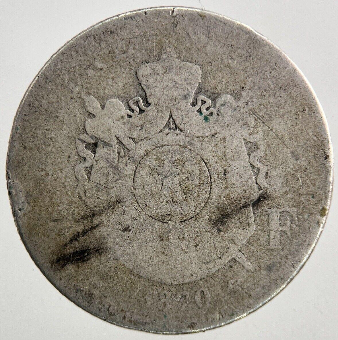 1860 France 1 Franc Silver Coin | Collectable Grade