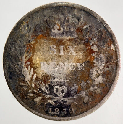 1859 Victoria Silver Sixpence Coin | Collectable Grade