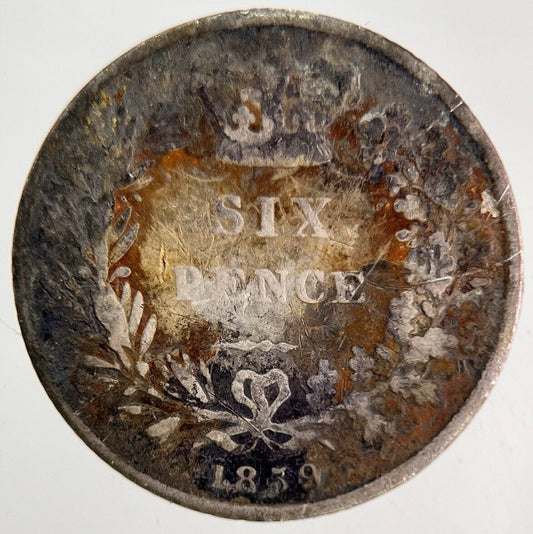 1859 Victoria Silver Sixpence Coin | Collectable Grade
