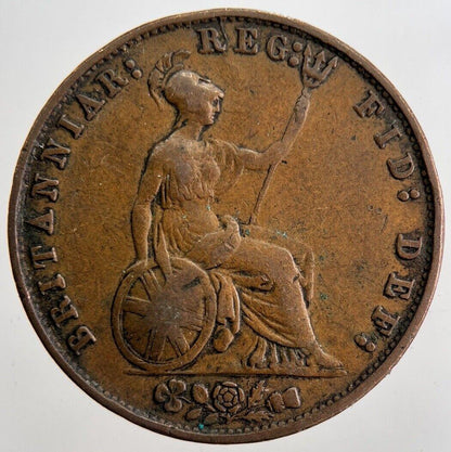 1858 Victoria Half-Penny Coin | Fine Collectable Grade | a2423