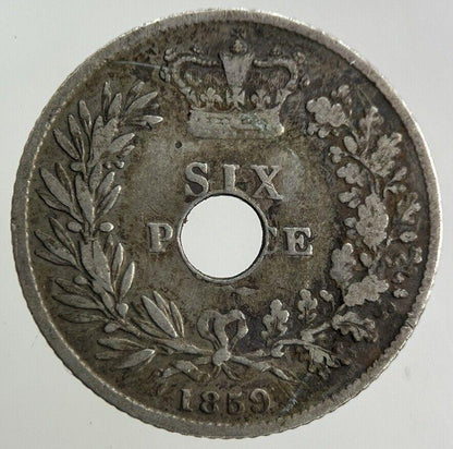 1859 Victoria Sixpence Silver Coin | Collectable Grade
