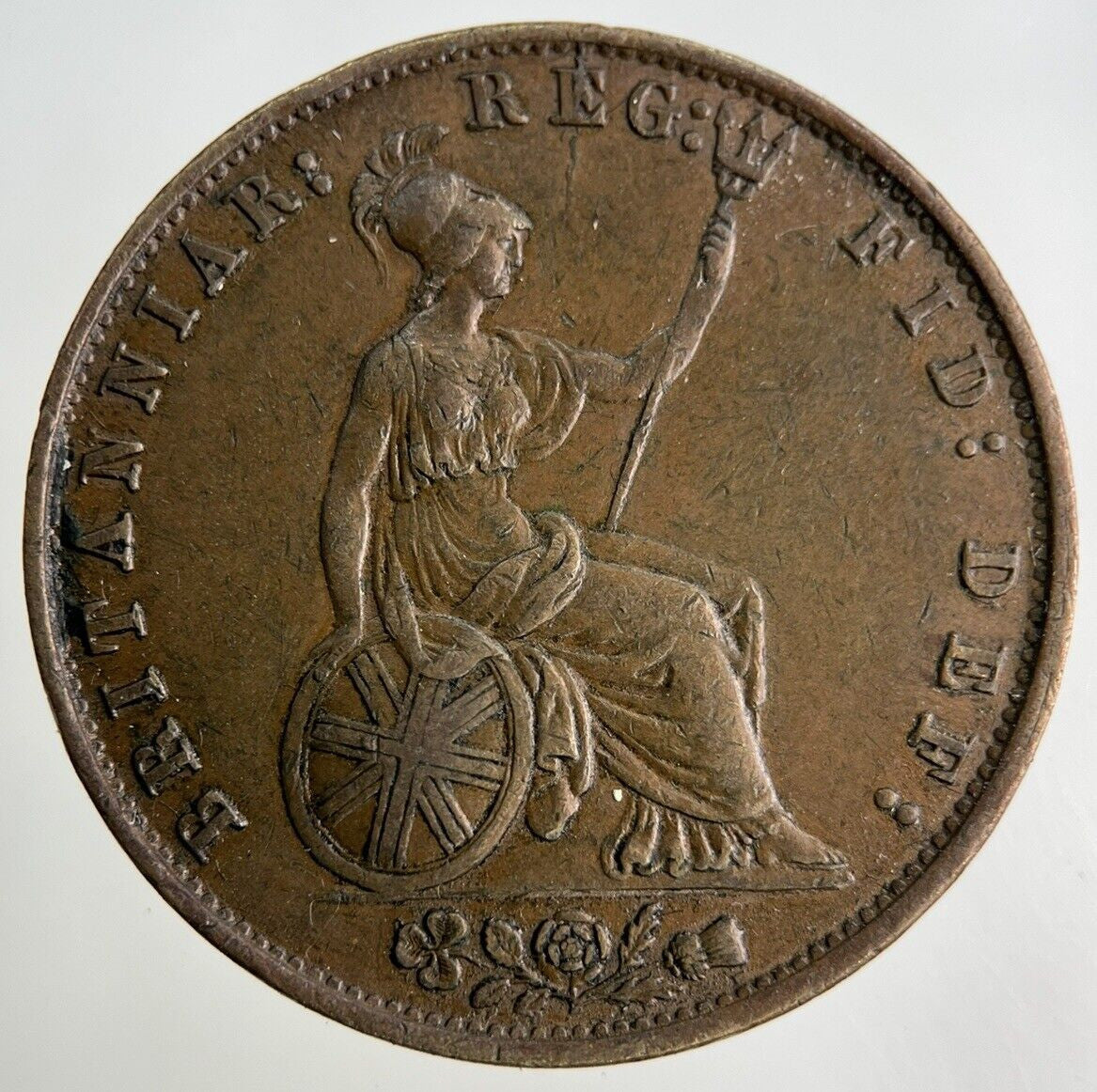 1858 Victoria Half-Penny Coin | Very High Grade